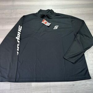 Snap-on Pullover Mens 2XL Black 1/4 Zip Long Sleeve‎ Performance Top Workwear